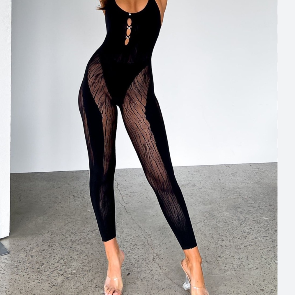 White Fox Sheer Jumpsuit